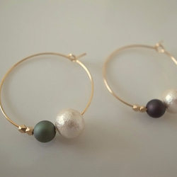 autumn color hoop pierces 3枚目の画像