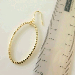 oval ring pierces gold 3枚目の画像