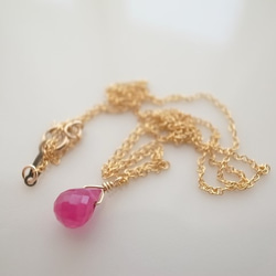 14kgf ruby necklace 2枚目の画像