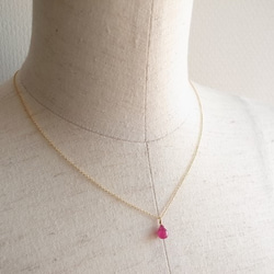 14kgf ruby necklace 4枚目の画像