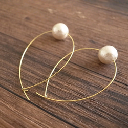 cotton pearl hoop pierces 2枚目の画像