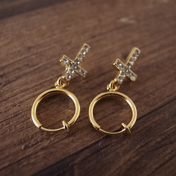 cross earrings 2枚目の画像