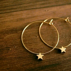 little star hoop pierces 1枚目の画像