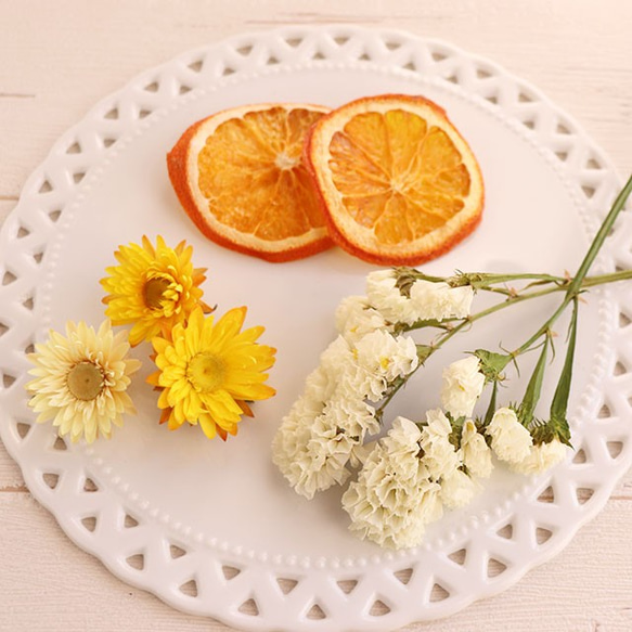 ドライフラワー　花材　オレンジミックス　グラスペディア　ユーカリ 2枚目の画像