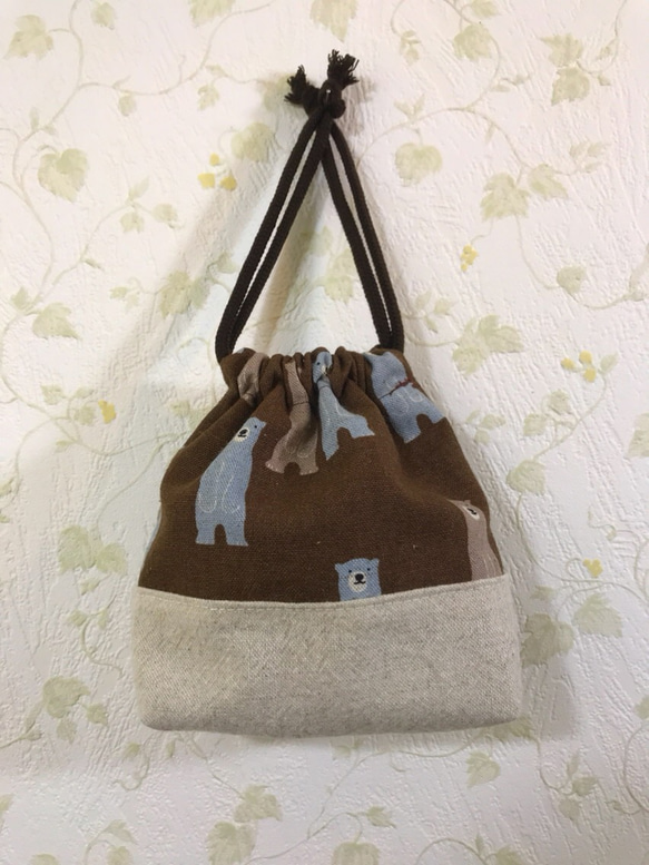 入学入園グッズコップ袋くまさん