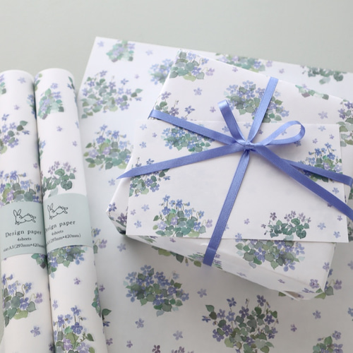 デザインペーパー2本セット すみれ その他雑貨 Haruka Yoshida 通販