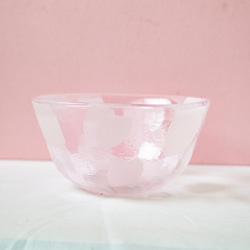 カラーズ　桜　ボウル／ピンク／ガラス食器／3104-02 1枚目の画像