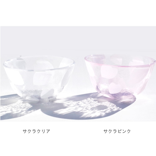 カラーズ 桜 ボウル／ピンク／ガラス食器／3104-02 お椀・ボウル