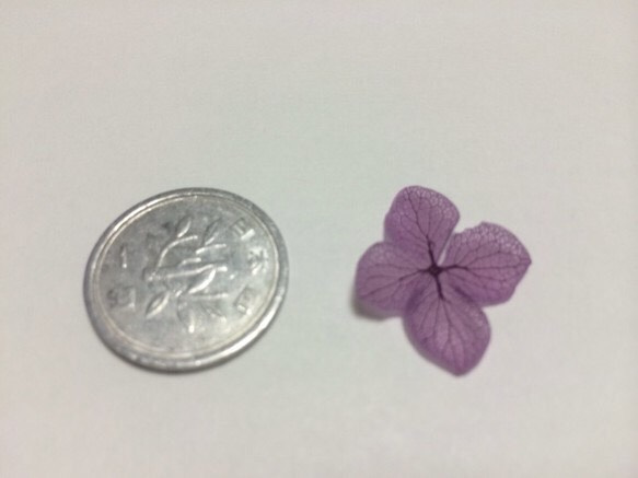 小さめ花びらパープルの紫陽花ヘッド 2枚目の画像