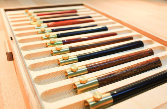 Stationery-複合筆桿-黑檀木/紅酸枝木    手作 │ 鉛筆延長器pencils hold │ 木 +金屬 第7張的照片