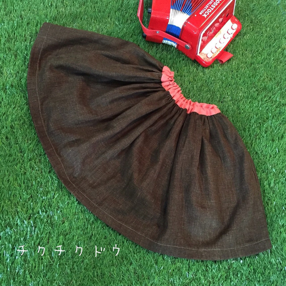 チョコレートブラウンの元気スカート 3枚目の画像
