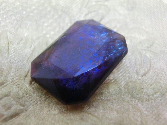 ~再々…販~（セットop有）ドラゴンズブレスカットストーンオクタゴン(クリアパープル)18×13mm 3枚目の画像