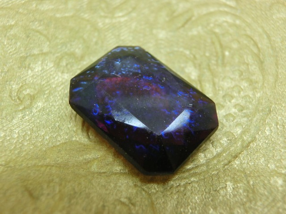 ~再々…販~（セットop有）ドラゴンズブレスカットストーンオクタゴン(クリアパープル)18×13mm 4枚目の画像