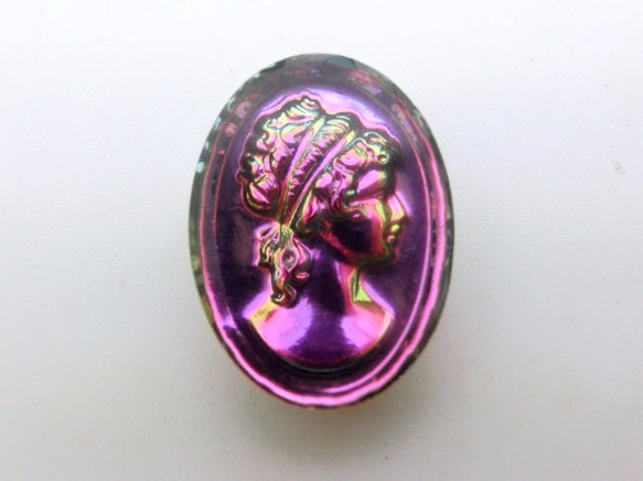 ~再々…販~西ドイツヴィンテージグラスインタリオ（ヴィトレイル）18×13mm 2枚目の画像