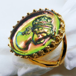 ~再々…販~西ドイツヴィンテージグラスインタリオ（ヴィトレイル）18×13mm 4枚目の画像