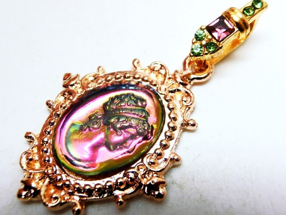 ~再々…販~西ドイツヴィンテージグラスインタリオ（ヴィトレイル）18×13mm 5枚目の画像