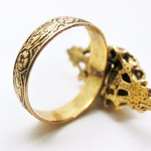 在庫限り 14×10mm:復刻版 ヴィクトリアン調リング台 フリーサイズ