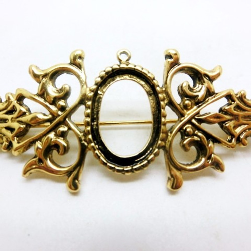 代引き人気 再販＞18×13mm用:ヴィンテージスタイル ブローチ セッティング アクセサリー