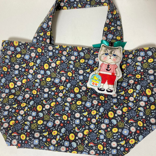 トートバック 小花に鳥とコヤンイサムチョン トートバッグ gama 通販