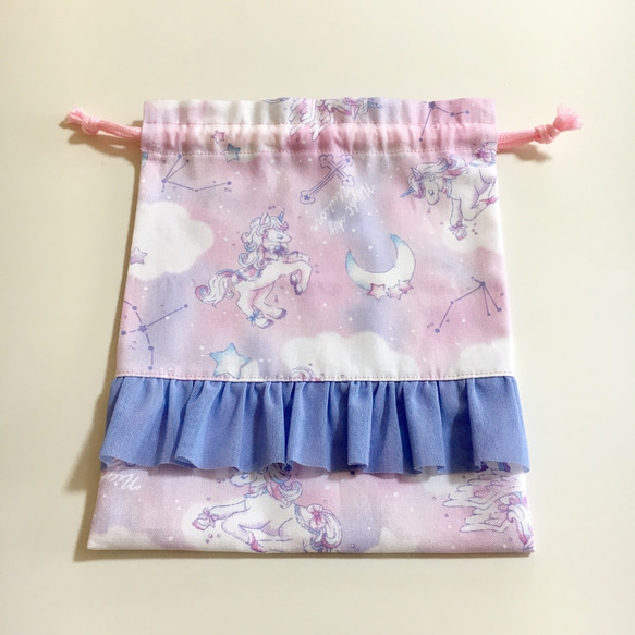 sale=メルヘンなチュールフリル巾着♡ピンク 2枚目の画像