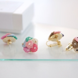 ito hana buquet pierce/earrings(お砂糖) 3枚目の画像