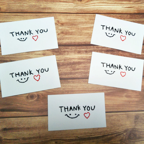 ミニカード·Thank you】紙刺繍メッセージカードミニ ハート ミニカード·Thank you】紙刺繍メッセージカードミニ ハート