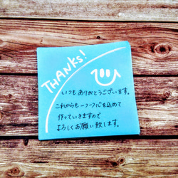 【リピーター様用メッセージ】手書きサンキューカード　40枚ブルー 3枚目の画像