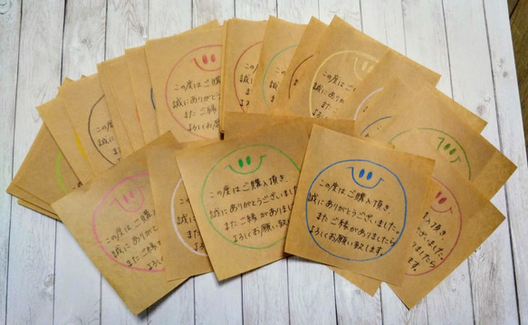 手書きサンキューカード 40枚色鉛筆 メッセージカード お天気屋