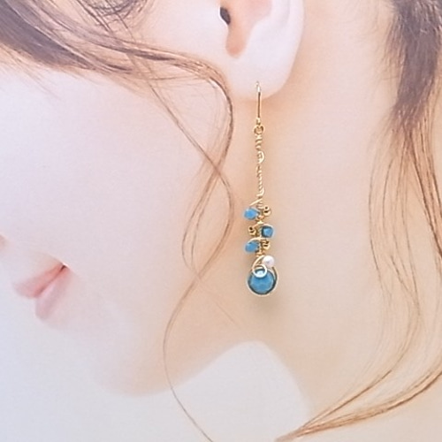 小枝ワイヤーラッピング ピアス＆イヤリング（Lサイズ）（163138 