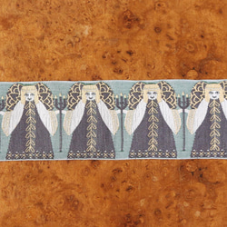 ドイツ製 カフカ・リボン ジャガード織り 幅5cm 82cm 天使 3枚目の画像