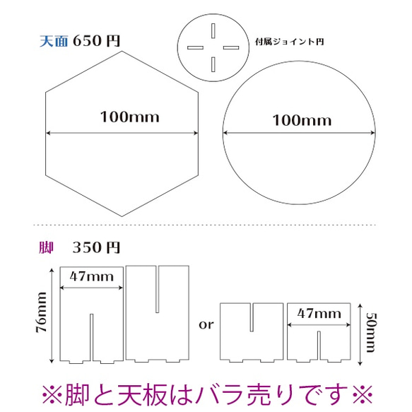 着せかえテーブル  脚パーツ 3枚目の画像