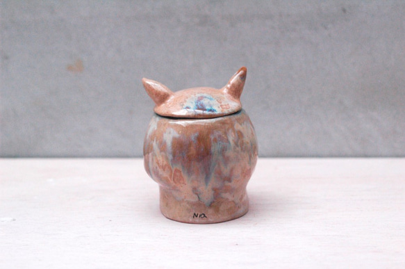 【陶 pottery】貓咪腦袋的秘密-棕 第6張的照片