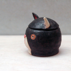 【陶 pottery 】貓咪腦袋的秘密-黑白 第3張的照片