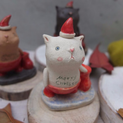 【陶 】聖誕Christmas裸上身聖誕貓 -小藍眼白胖胖 第3張的照片