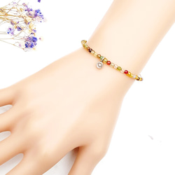 12星座守護石 天秤座 Libra 925 碧璽純銀手鍊  silver bracelet 天然石手創 情人節 第3張的照片