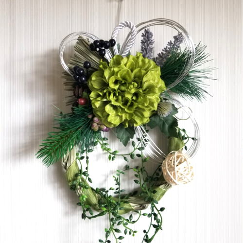 お早めに！しめ縄リース ※ナチュラルグリーン※ お早めに！しめ縄リース ※ナチュラルグリーン※