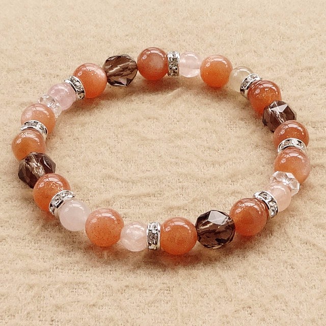 ホッと安心するオレンジ色を身につけよう♪｜オレンジムーンストーン･スモーキークォーツ･モルガナイト