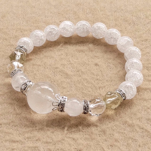 美しい氷の結晶のような表情♪｜ヒマラヤ水晶･レモンクォーツ（スターカット）･水晶（スターカット）･クラック入り水晶