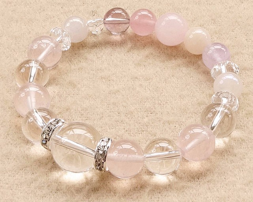 スターカットアメシスト&ローズクォーツ マリアブレス スターカットアメシスト&ローズクォーツ マリアブレス