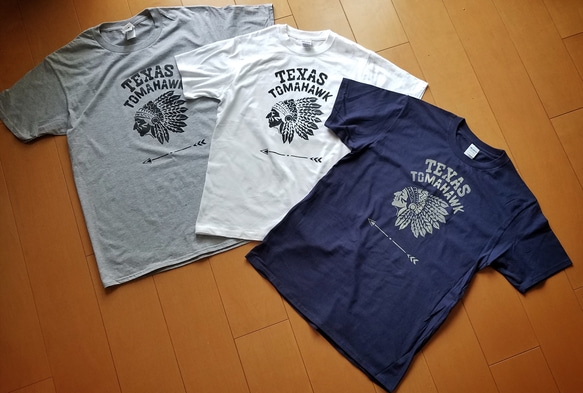 レディース キッズTシャツ✨インディアンTシャツ ネイティブ柄　オルテガ　プリント　ロゴ　ステンシル　西海岸 2枚目の画像