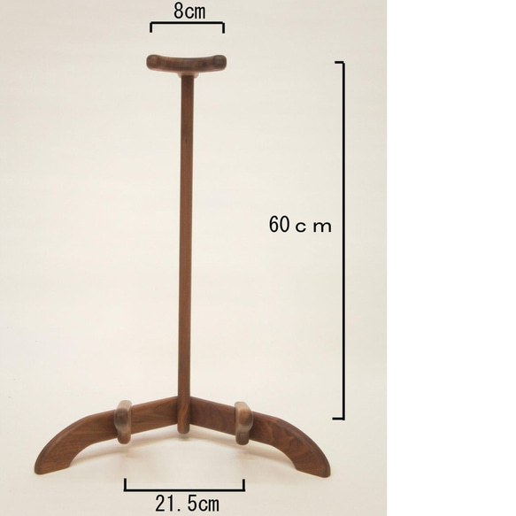 銘木　木製ギタースタンド 5枚目の画像