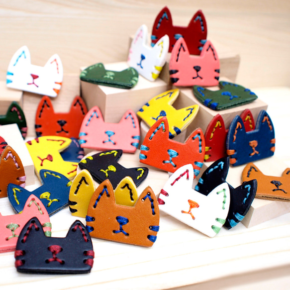 ネコ型キーカバー　Y （イエロー） 4枚目の画像