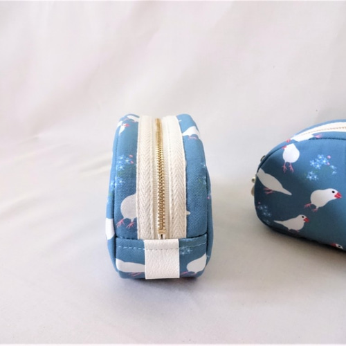 白文鳥のそらまめポーチ ポーチ ponatu 通販 12632212｜Creema
