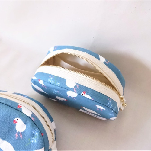 白文鳥のそらまめポーチ ポーチ ponatu 通販 12632212｜Creema