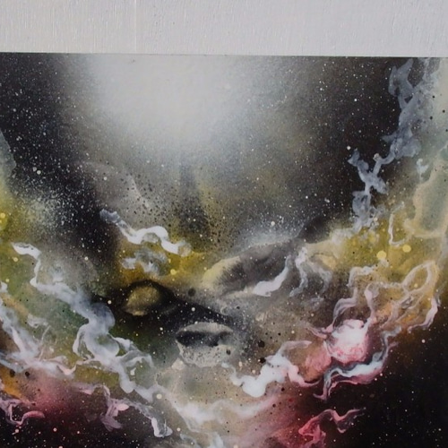 Light of The Universe / 宇宙の光」 スプレーアート 絵画