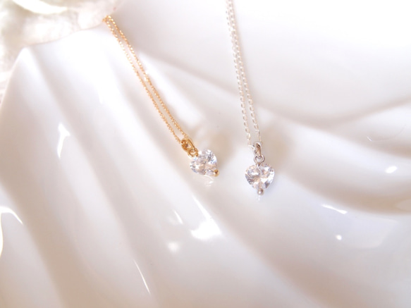 14kgf HEART SILVER necklace 6枚目の画像