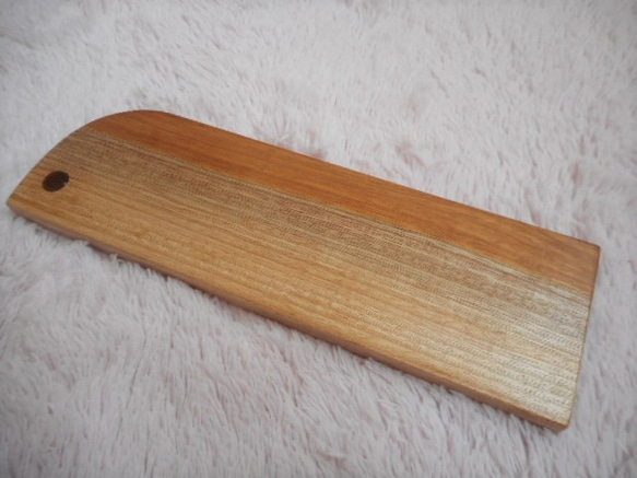 ミニミニまな板＆トレー　ナラの木　カッティングボード　　 1枚目の画像