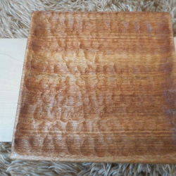木彫りのお皿　四角　中皿　パン皿 5枚目の画像