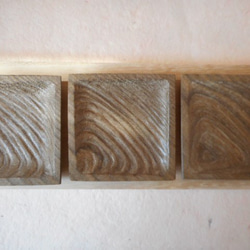神代タモの木彫り豆皿　正方形 7枚目の画像