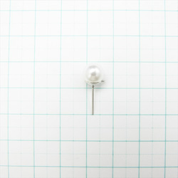 [10 件] 珍珠穿孔別針★8mm/白銀★帶戒指的別針耳環零件 (ppinparl) 第2張的照片